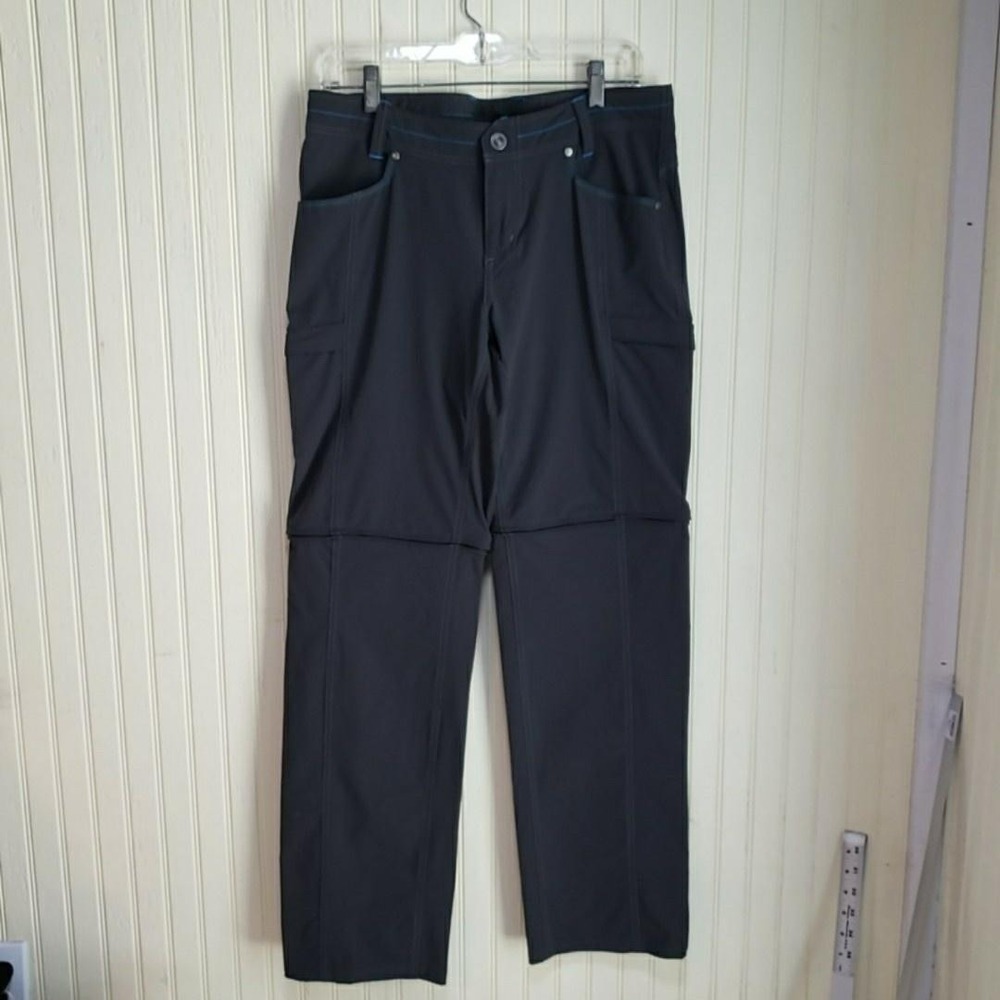 Kuhl Outdoor Pant Women 10 Reg Gray Softshell Convertible Zip Pockets Ski Hiking